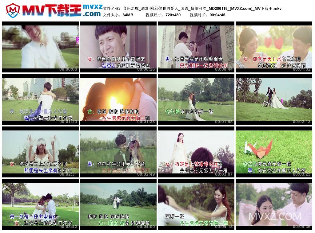 音乐走廊_酒窝-陪着你我的爱人_国语_情歌对唱_MD206119